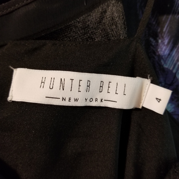 HUNTER BELL black overlay fuzzy stripe sleeveless spaghetti strap maxi dress - Picture 10 of 10